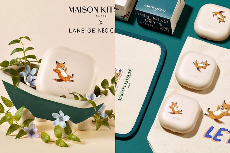 聯名彩妝品牌 LANEIGE蘭芝 X Maison Kitsuné NEO型塑霧感氣墊