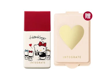 INTEGRATE櫻特芮 Hello Kitty彩妝聯名 柔焦輕透美肌粉底液 Hello Kitty限定組