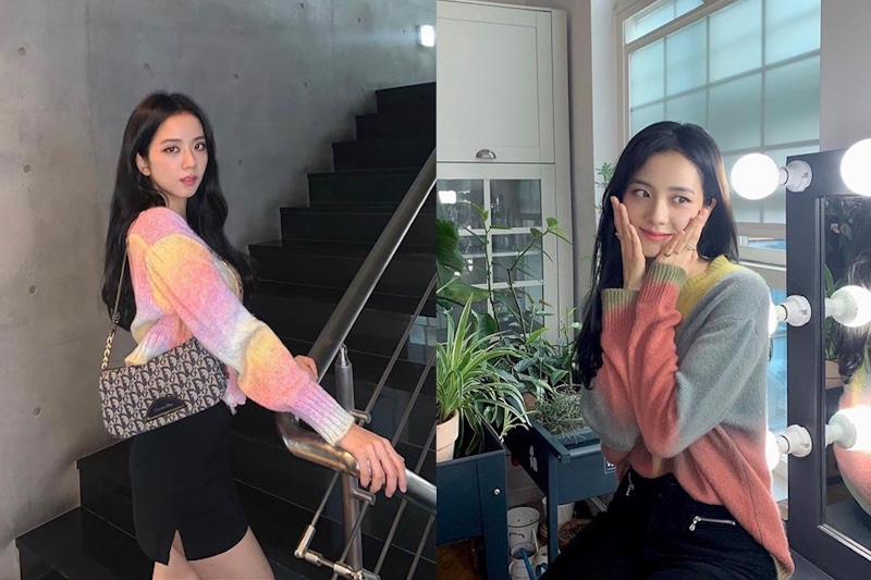 JISOO毛衣穿搭 