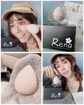 100%好評價的美妝蛋推薦！RenaBeauty超貼妝美妝蛋，打造韓劇水光裸妝感！挑戰24小時持妝服貼力～