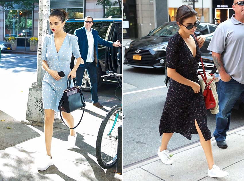 selena gomez 碎花洋裝