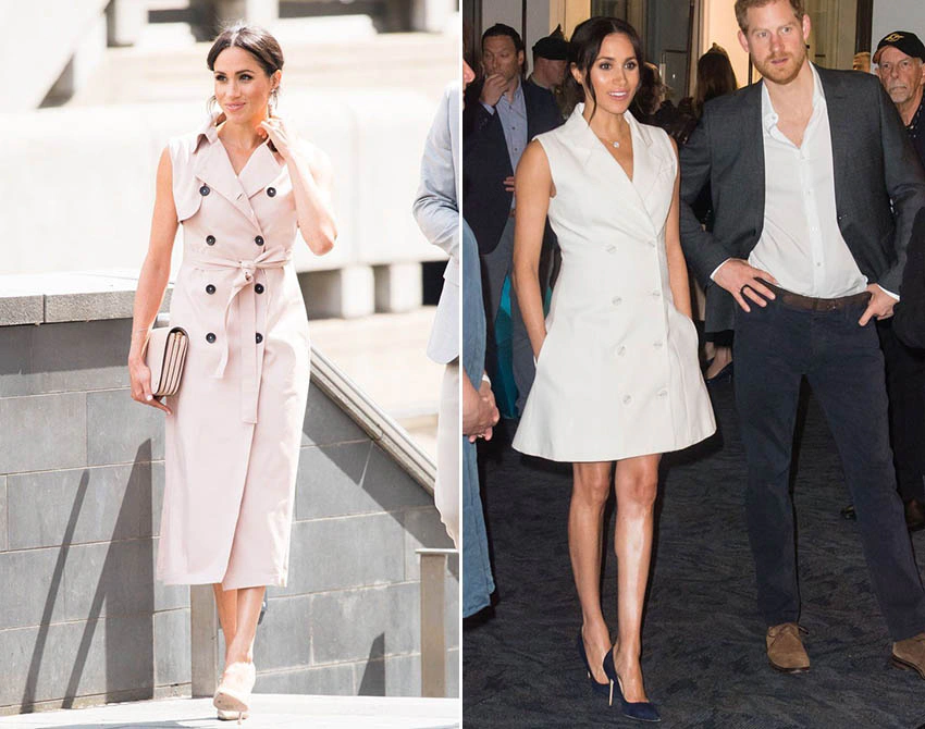 襯衫洋裝 無袖襯衫 梅根王妃 Meghan Markle