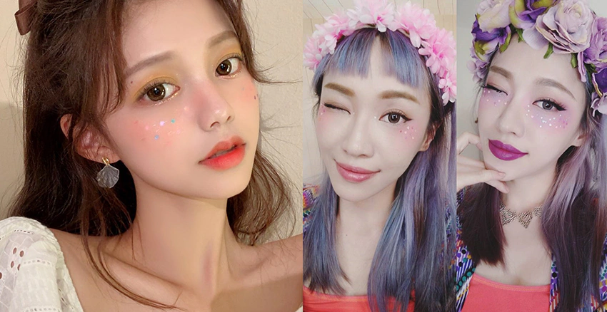 亮片臉妝參考|美周報