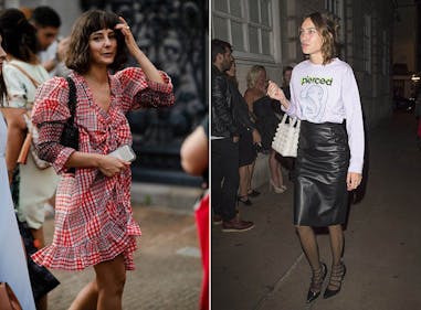 串珠包 穿搭 罩衫洋裝 Alexa Chung