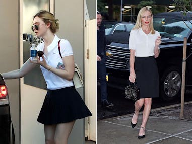 polo衫　穿搭　Elle Fanning 鉛筆裙　Kate Bosworth