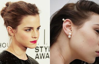 耳骨夾 珍珠 Emma Watson 愛瑪華森