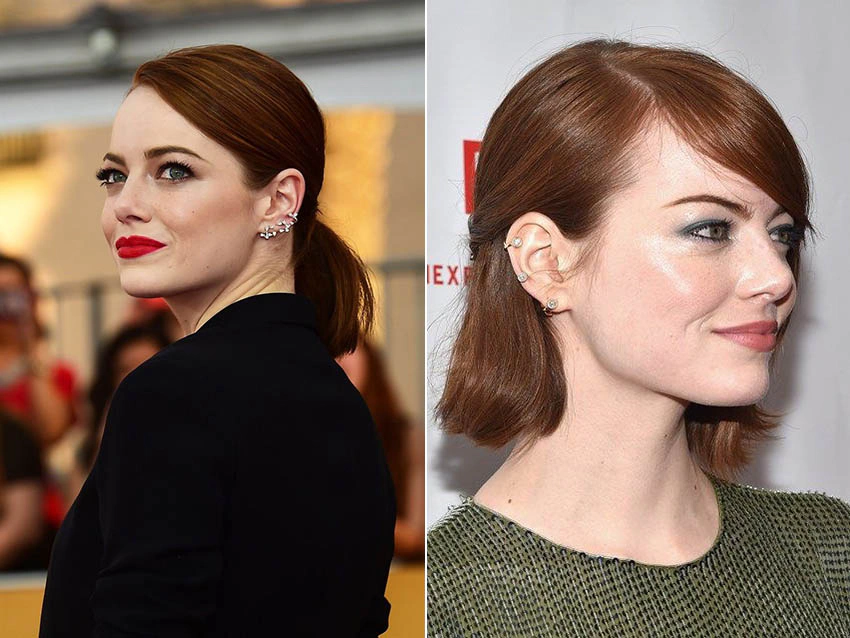 耳骨夾 鑽石 bling bling 愛瑪史東 Emma Stone