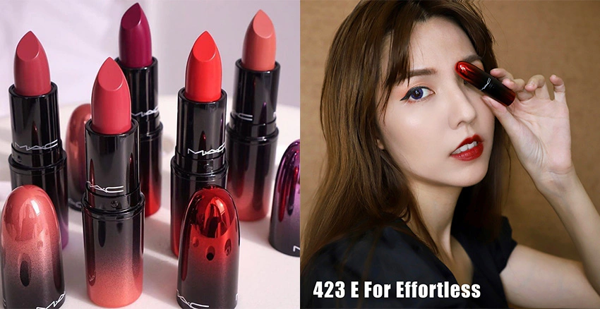 紅唇 大紅唇 紅色唇膏推薦 MAC特潤霧光唇膏 423 #E For Effortless｜美周報