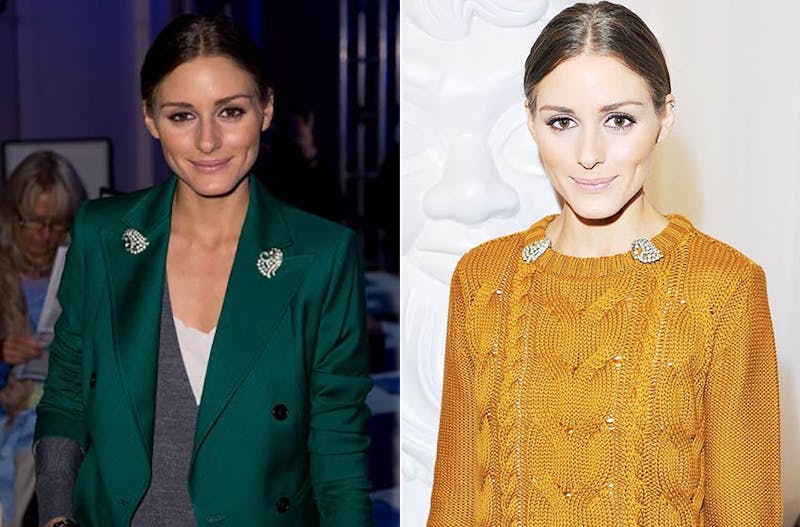 秋冬流行 配件 胸針 Olivia Palermo