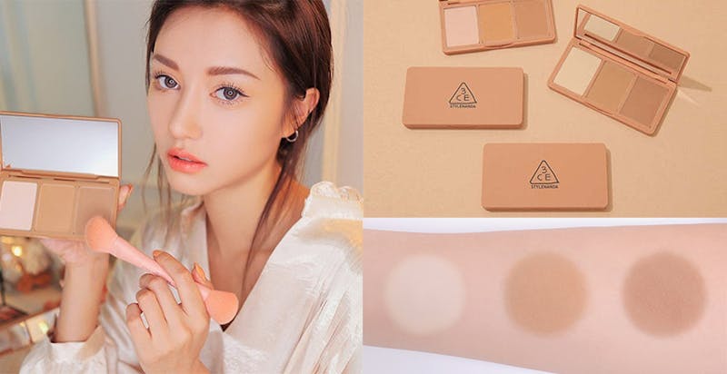 修容盤 修容推薦 Krystal 鄭秀晶 3CE FACE CONTOUR TUNING PALETTE TAWNY｜美周報