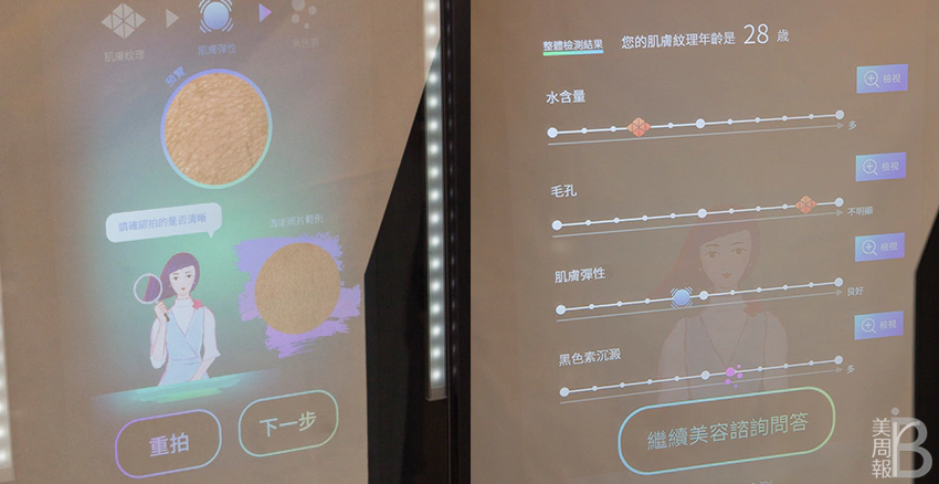 Smirror資生堂喚美鏡,肌膚檢測分析報告出爐|美周報