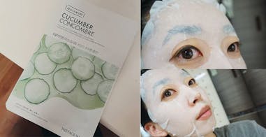 面膜推薦 小黃瓜面膜 the face shop 小黃瓜鮮萃美肌單片面膜｜美周報