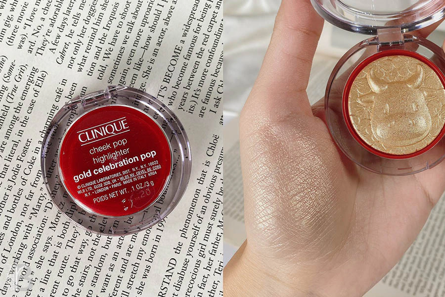 CLINIQUE倩碧 限量小牛阿MO小花打亮盤 試色 開箱 打亮|美周報