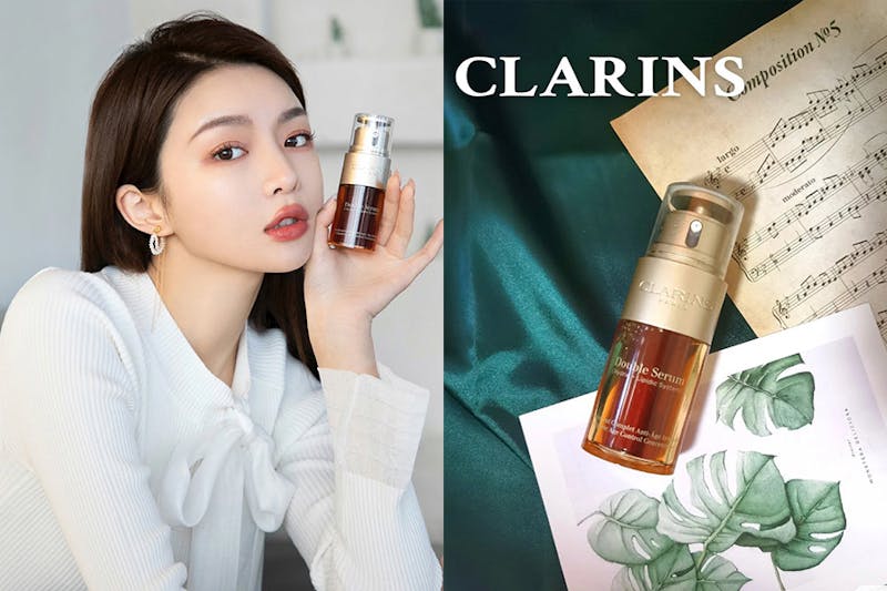 雪絨花保養品推薦｜CLARINS 超級精華-黃金雙激萃｜美周報