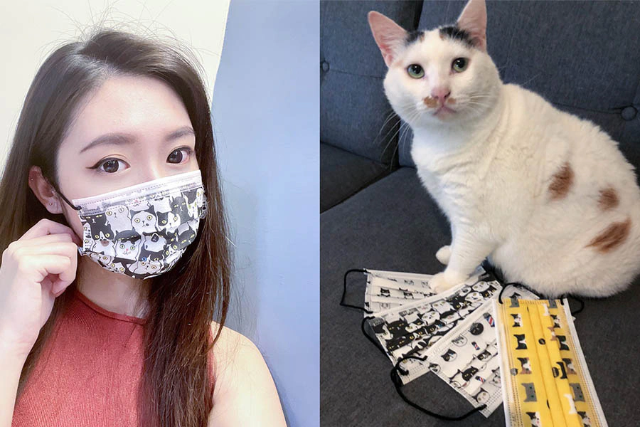 普潔X阿喵理髮廳推滿版阿喵印花醫用口罩|美周報
