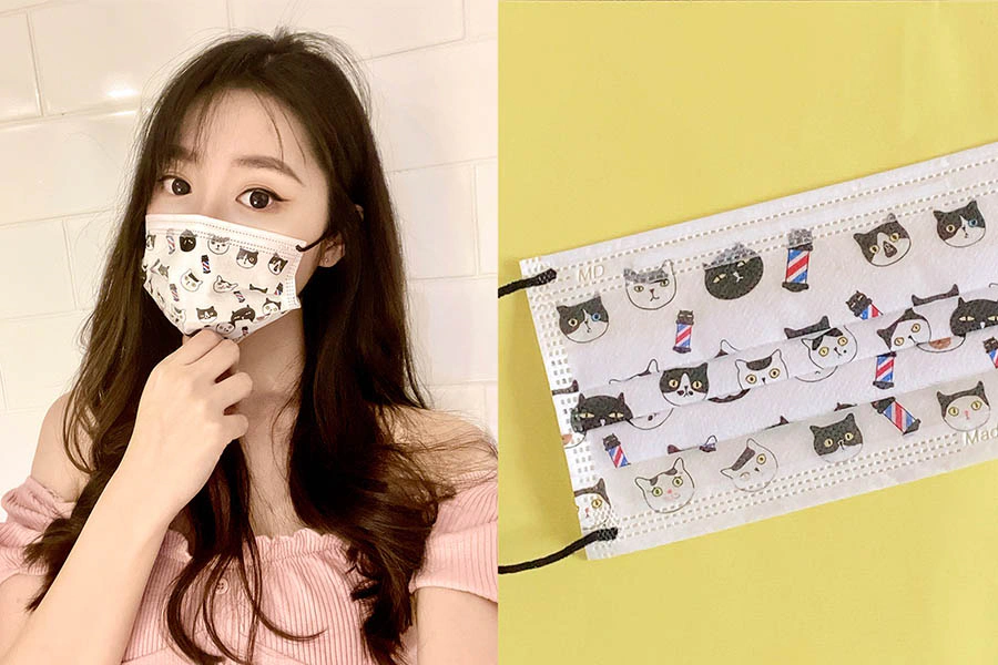 普潔X阿喵理髮廳推滿版阿喵印花醫用口罩|美周報