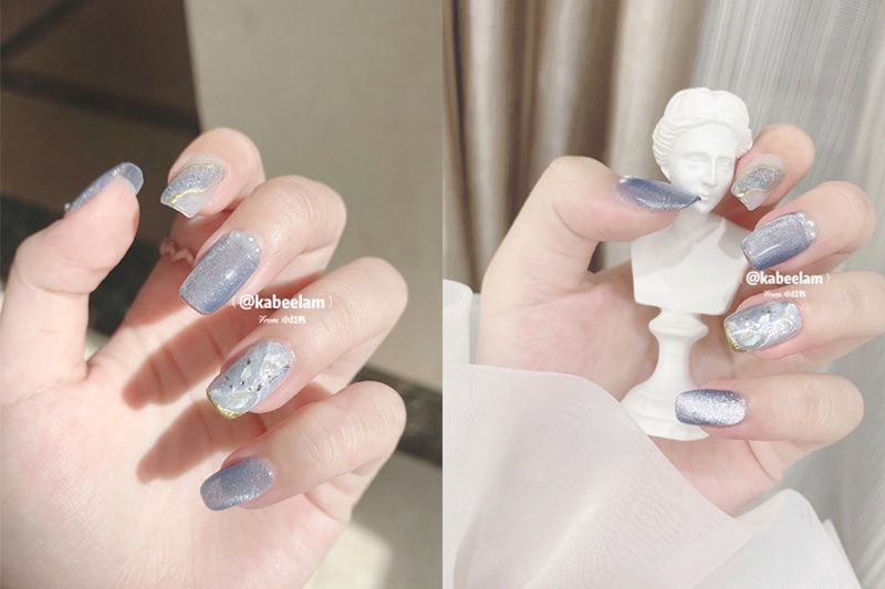 美甲 彩繪指甲 貓眼