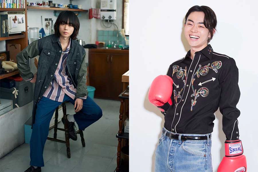 菅田將暉、小松菜奈 古著穿搭 印花襯衫 牛仔褲