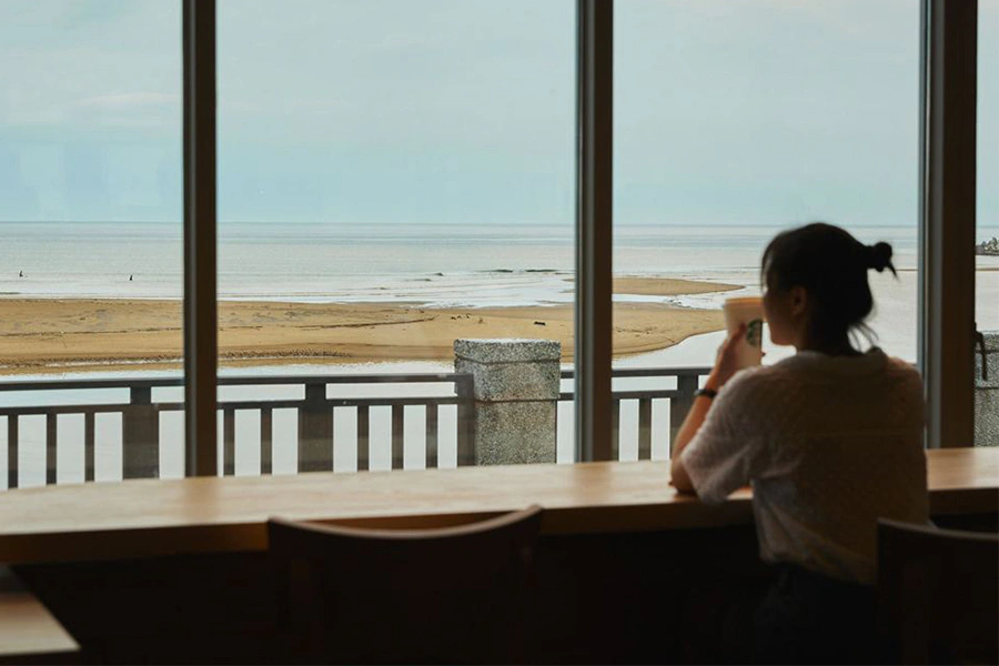 海景咖啡廳|星巴克 福隆觀海門市