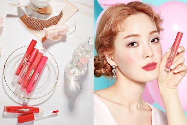 唇釉 唇彩 唇膏 唇萃 推薦　Etude House Shine Chic Lip Lacquer唇萃印記 水感光澤唇釉 #PK002粉蜜甜桃｜美周報