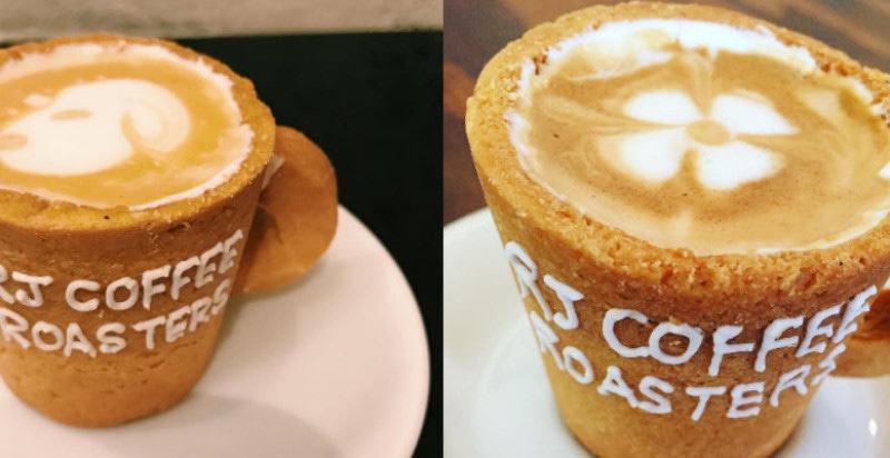 想不到這杯咖啡連杯子都可以吃，真是兼具環保與美味的好榜樣！