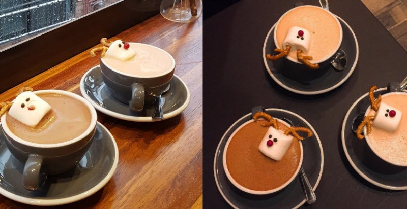 聖誕節忙翻天了的麋鹿，現在當然要好好泡澡放鬆一下囉～