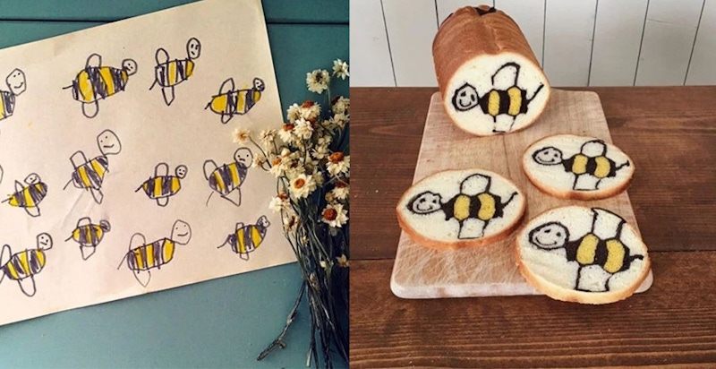 寶貝兒子的塗鴉就是她的「食材」~日本這位媽媽把畫作變成吐司走紅IG 寶貝兒子的塗鴉就是她的「食材」~日本這位媽媽把畫作變成吐司走紅IG