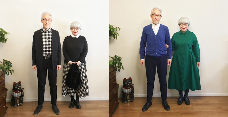 日本銀髮夫妻走紅IG，靠著文青「情侶裝」吸粉75萬人（小編被閃得好舒服啊～