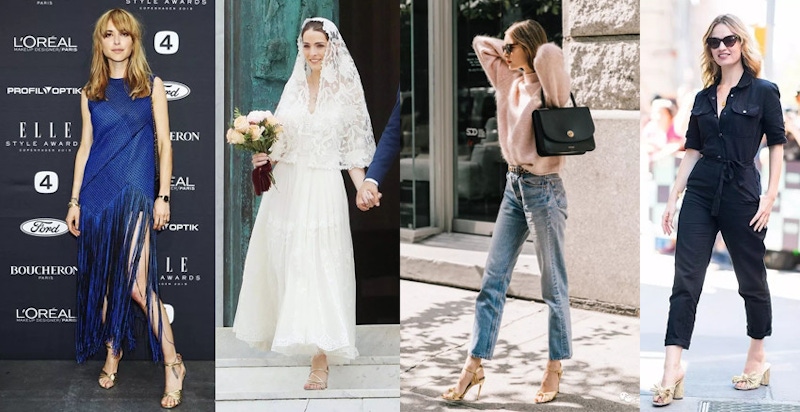 安娜溫圖女兒出嫁的婚鞋好美，原來小金鞋才是女星潮人的夏季首選！