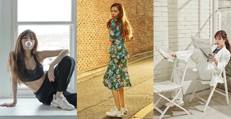 看完泫雅示範的3款老爹鞋穿搭，只能說身材好穿什麼都好好看啊！