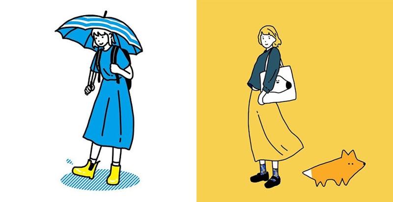 超舒心畫風！簡單幾筆線條，生動勾勒女孩們的小清新日常呀〜