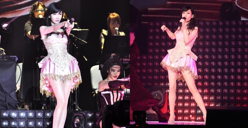 那小臉那美腿，周慧敏演唱會穿迷你裙～網友暴動：根本逆生長！