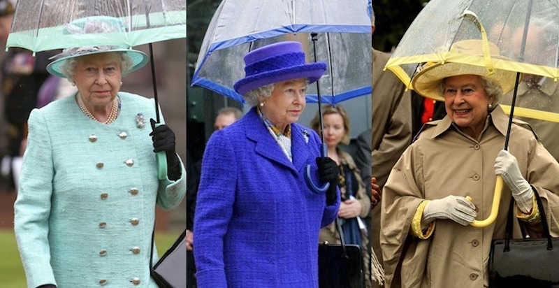 英國女王的雨傘哪裡買的？與穿搭同色太強大，網友：「下雨天出巡也時尚！」｜穿搭技巧