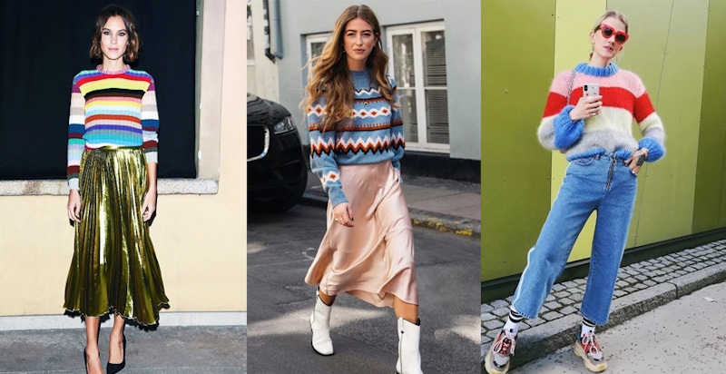 照亮陰雨綿綿的冬天！超好搭「彩虹毛衣」本季一定要入手｜穿搭推薦