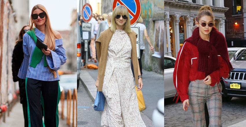 圍巾可以先收起來，今年毛衣穿搭流行「披著穿」更時尚！｜穿搭推薦