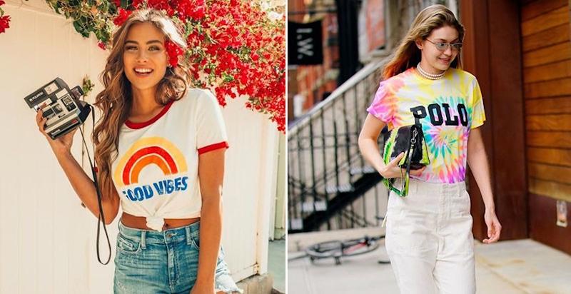 美少女必須入手~滾邊VS紮染，復古潮T你更愛哪一款？｜穿搭推薦