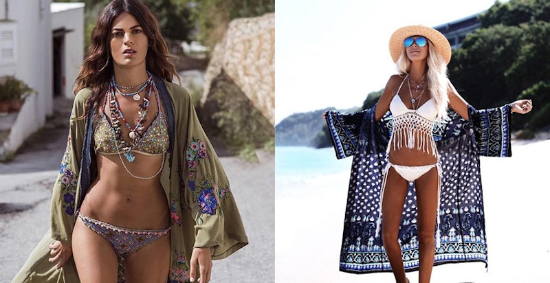 梨型女孩的顯瘦神器！套上Kimono罩衫，比基尼照怎麼拍都美｜穿搭技巧