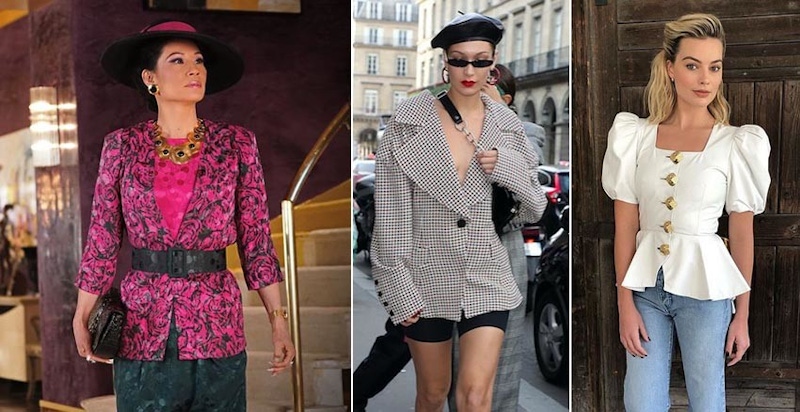 浮誇大墊肩回來了~劉玉玲新劇掀風潮，明星潮人搶穿80時尚｜穿搭推薦