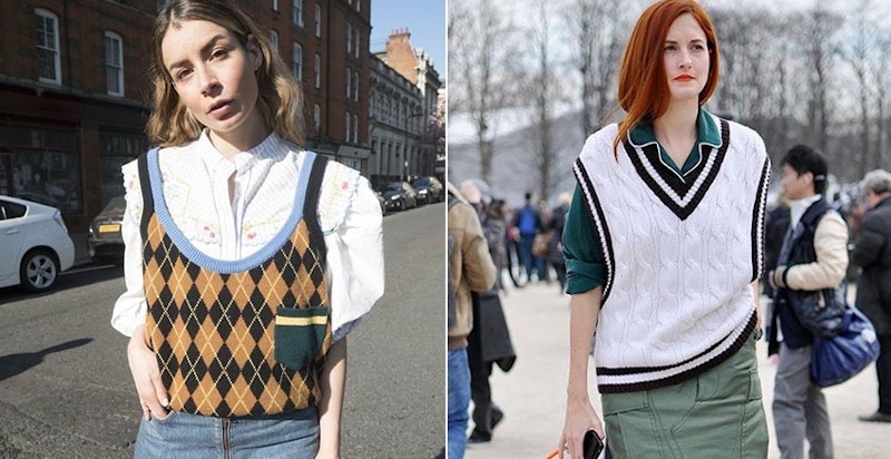 淘完奶奶的衣櫥換爺爺~女孩夏衣加一件針織背心，文青穿搭好看又保暖｜穿搭推薦