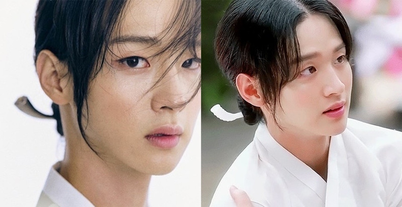 連親兩人嘴唇還是好粉嫩~張東尹女裝扮相超美，同款櫻花粉唇膏必須有｜唇膏推薦