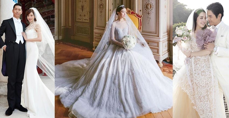 沾喜氣、桃花開～女神七件嫁衣，每一套婚紗都是女孩夢想啊！｜名人婚紗盤點