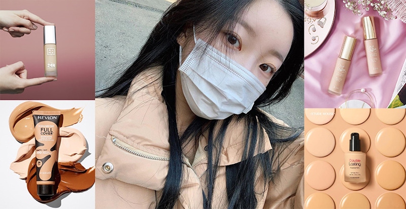 拿下口罩不沾粉~口罩底妝技巧拆解，加映5支超持久粉底液｜粉底液推薦