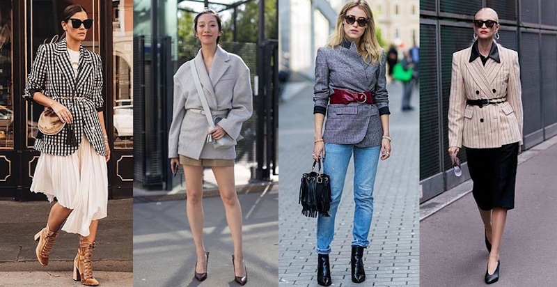 上班休閒都好有氣勢~西外套裝新穿法，多一條皮帶穿搭變時髦｜穿搭技巧