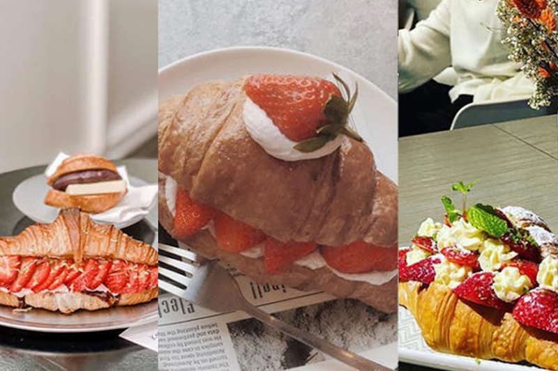 抓住草莓季的尾巴~北部限定草莓可頌，一咬爆漿太療癒｜美食推薦