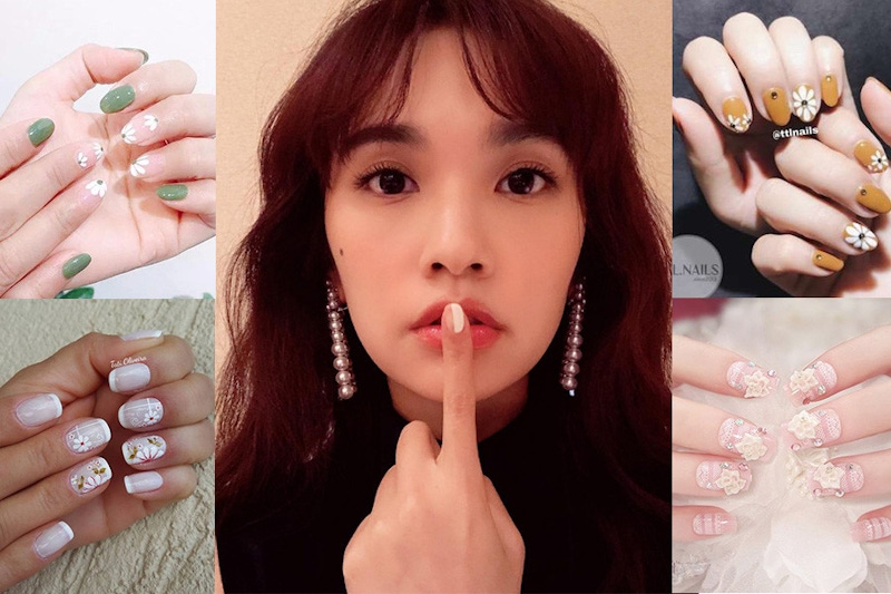 春暖桃花開~盤點2020五款春季小花美甲，讓你桃花朵朵開～｜美甲款式推薦