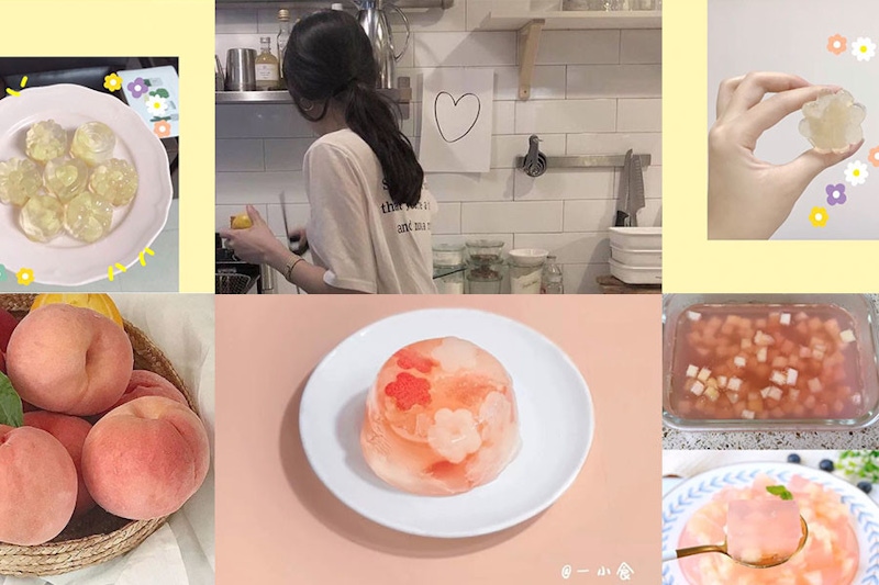 韓妞維持身材都吃這！自製清涼消暑《水蜜桃果凍》解嘴饞又不怕胖～｜果凍作法教學