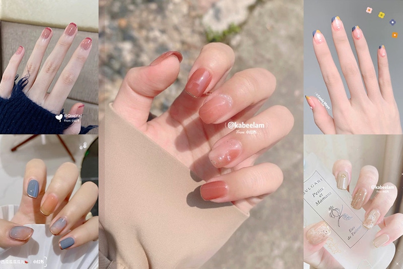 指甲彩繪溫柔暖咖色x漸層果凍，氣質小姊姊美甲圖鑑，手指立刻變纖長～｜漸層美甲推薦