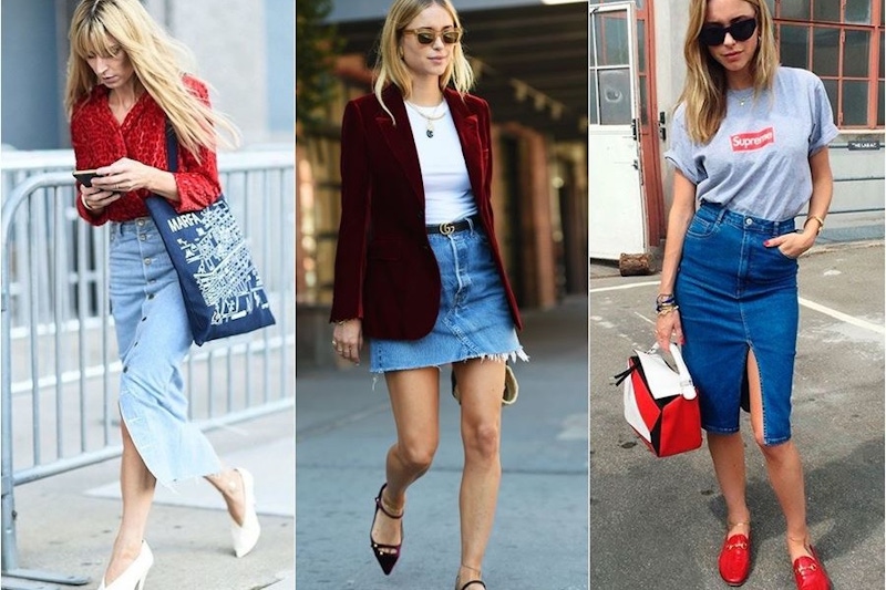 夏天還是它最百搭~迷你裙VS過膝裙，丹寧裙搭出一週七天時髦感｜穿搭推薦