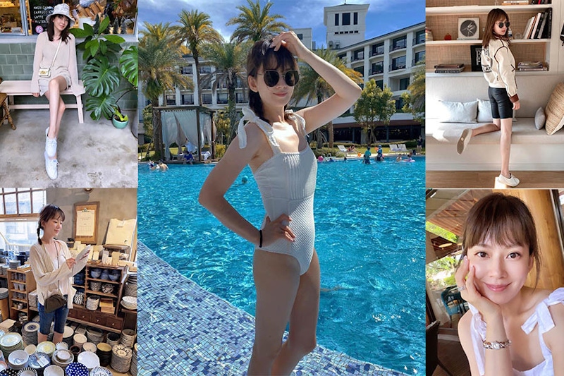時尚媽咪Melody曬泳衣照，好身材一覽無遺，這4招不用魔鬼訓練也能練出好曲線！｜女星保養秘訣