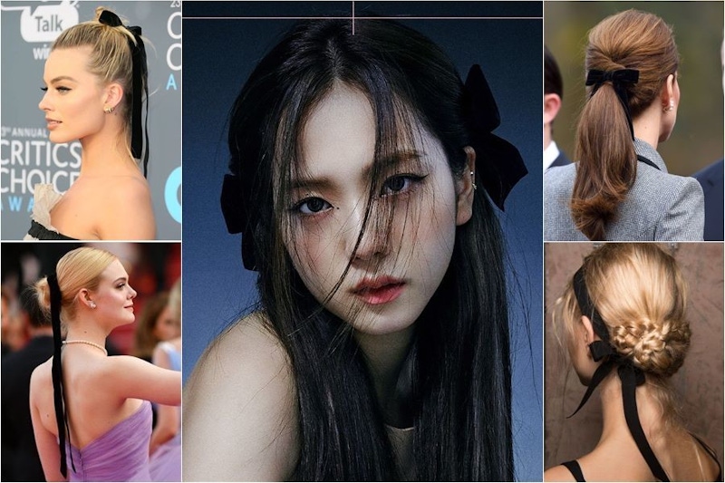 Jisoo回歸髮型太迷人~綁髮加一條黑色緞帶，立刻跟上大勢女團風｜髮飾推薦